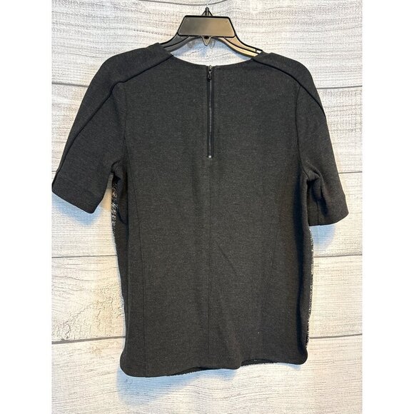 Vince Black & White Knit Top With Back Zipper Size S - Picture 3 of 3